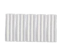 Toyvian 5 pièces Microfibre Mop Replacement Pads Auto-adhésives pour Balai Lave-Sol Plat Réutilisables et Lavables Recharge pour Nettoyage Sols Durs et Stratifiés à Domicile