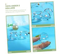 Toyvian 5 pièces Miniatures de Décoration Aquarium Mini Bocaux Transparents Accessoires DIY pour Maison de Poupée et Jouets Éducatifs