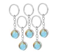 Toyvian 5 Pièces Porte Clé Globe Miniature de Pendentifs Terre Accessoires pour Sacs et Décorations de Fête