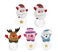Toyvian 5 Pièces Pot à Bonbons de Noël Plastique Résistant Formes Rondes et Cœur Boîte de Rangement Festive pour Biscuits et Chocolats Décoration Mignonne pour Fête
