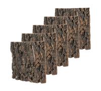 Toyvian 5 Pièces Reptile Cork Bark Sheets Terrarium Background Decor Lightweight Vivarium Tree Bark Platform for Snakes Lizards Turtles
