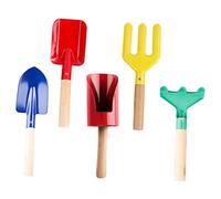 Toyvian 5 pièces Set de Râteaux Fourches et de Jardinage Ergonomiques pour Plantation et Désherbage Outils Robustes et pour Entretien de Fleurs et Bonsaïs