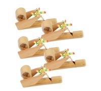 Toyvian 5 pièces Sifflet Oiseau Musical Naturel avec Moulin à Vent Miniature pour Garçon Fille Facile à Utiliser Surface Lisse et Robuste