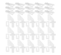 Toyvian 50 Ensembles Plastic Self-Locking Servo Control Horns with Clevis and Screws Rc Plane Rudder Angle Repair Parts for Model Aircraft Accessories