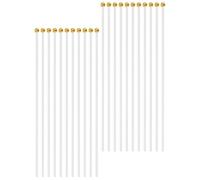 Toyvian 50 Pièces Accessoire de Mât de Fanion Soi-même en Plastique | Installation Facile, Usage Pratique, Empêche le Fanion de Glisser, Petits Mâts pour Fête