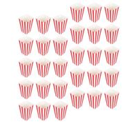 Toyvian 50 Pièces Boîtes à Popcorn en Papier Design Rayé, Réutilisables et Pratiques, pour Popcorn et Barbe à Papa Lors de Fêtes Foraines ou Piscines