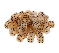 Toyvian 50 Pièces Dés Acrylique pour Jeux de Société Accessoires de Classe et Fêtes Dés à Coins Ronds pour Enseignement Activités Ludiques