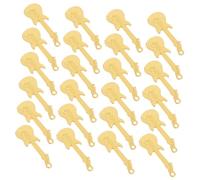 Toyvian 50 Pièces Lot de Pendentifs Guitare Métal Doré Breloques Musicales Robustes avec Boucle Sécurisée pour Bracelets Colliers Porte-clés et Créations DIY