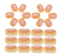 Toyvian 50 Pièces Miniature Artificial Bread Resin Simulation Coconut Bread DIY Craft Accessories for Mini Kitchen Ornaments and Home Decoration