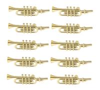 Toyvian 50 Pièces Miniature Instruments Set Doré Mini Trompette et Saxophone Ornements pour Maison de Poupée Décoration de Fête et Projets DIY