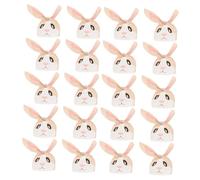 Toyvian 50 pièces Sachet Bonbons Transparent Oreilles Lapin Sacs Plastique Alimentaire pour Fête Emballage Biscuits Cadeaux Noël