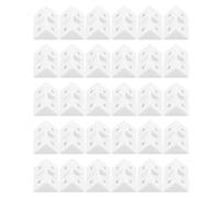 Toyvian 50ensembles Equerre Murale Plastique Renforcée à Angle Droit avec Couvercle pour Cloisons Étagères et Meubles Cuisine Rangement Cuisine Etagere Coin Angle Support
