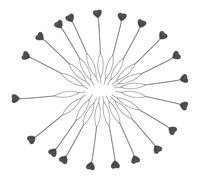 Toyvian 50pcs Perleuse à Cheveux en Abs Forme Cœur Noir, Outil de Coiffure Élégant pour Queue Retournée, Maintien Net pour Banquet et Danse