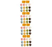 Toyvian 56 Pièces Mini Tasse Mini-Tasse à Café Mini-Alimentaire Tasse De Thé Mini-Aliments Modèle Alimentaire Miniature Jouets Miniforce Le Thé De L'après-midi Enfant Six Couleurs Résine
