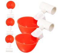Toyvian 5Ensembles Abreuvoir Automatique pour Poules Durable Distributeur Eau Pratique pour Volailles Abreuvoir Remplaçable pour Poussins Et Autres Animaux