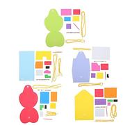Toyvian 5ensembles Lot Porte-monnaie Fait Maison Diy Eva Matériel Pour Création De Portefeuille Pour Garçon Et Filles Jouet Éducatif à Gérer Argenté