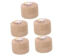 Toyvian 5pièces Boîte à Dents Bois Pour Organisateur De Souvenirs De Dents De Lait Et Cheveux De Coffret Mémorable Pour Garçons Et Filles