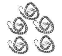 Toyvian 5pièces Lot de Chaînes De Suspension Métallique avec Crochets pour Pots De Fleurs Jardinières Et Lanternes