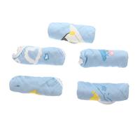 Toyvian 5pièces Serviette Coton pour Garçon Fille Lingette de Toilette Né Set de Débarbouillettes Mousseline pour Bain