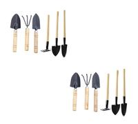 Toyvian 6 Ensembles Outils de Jardinage Plantation Râteau désherbeur poignée désherbage Usine Long Outils de Jardin pour Le Jardinage Outils à Main Le Jardinage truelles de Jardinage Bois