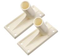 Toyvian 6 Ensembles Support De Mât Drapeau Plastique Base Murale Adhésive Résistante Aux Intempéries Support Polyvalent pour Hampe Drapeau Jardin Toit Ou Installation Facile 2 Pièces * 6