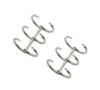 Toyvian 6 Pcs 20mm 3 Anneaux en Métal À Feuilles Desserrées Split Anneaux Articulés Scrapbooking Livre Binder Anneaux pour Journal Album Photo Reliure