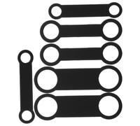 Toyvian 6 Pièces 6 pièces élastiques en Silicone pour Collier de Chien, Remplacement Silencieux pour Porte-étiquette d'identification, Tailles Petit Moyen Grand (Noir, 2 de Chaque)