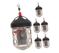 Toyvian 6 pièces Bait Cage Feeder Compact Portable for Carp Fishing Accurate Bait Dispersion Targeted Fish Attracting Tackle