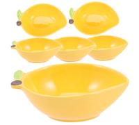 Toyvian 6 pièces Bols à Trempette Céramique Petits Bols Sauce Soja Assaisonnement Colorés Forme de Fruits pour Apéritifs Snacks