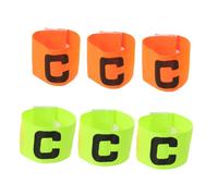 Toyvian 6 Pièces Brassard de Capitaine de Football avec Lettre C Léger en Polyester Anti-Chute pour Équipe de Football Jeunesse, pour Entraînement et Usage en Intérieur