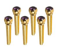 Toyvian 6 Pièces Bridge Pins Set For Acoustic Guitar Brass String Pegs For Secure Fixation Quick Replacement And Enhanced Tone Quality