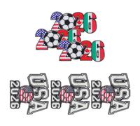 Toyvian 6 Pièces Broche Coupe du Monde 2026 en Alliage, Accessoire Polyvalent et Souvenir D'événement Matchs de Football