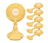 Toyvian 6 Pièces Broches Croix pour Première Communion Épingles de Cravate Catholiques Accessoires Chrétiens Or pour Vêtements Chapeaux et Sacs à