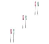 Toyvian 6 Pièces Brosse De Nettoyage Sûre Pour L'Alimentation Au Biberon Brosse À Long Manche Nettoyant Pour Bouteilles De Lait Pour Bébé Nœud De Cheveux De Football Épurateur De