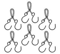 Toyvian 6 Pièces Chaîne Suspendue en Fer Noir Robuste pour Supports de Plantes et Lanternes, Installation Facile pour Usage Résidentiel ou Commercial, Design Simple et Élégant