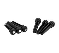 Toyvian 6 Pièces Chevilles de Chevalet pour Guitare Folk en Bois D'ébène, Accessoires de Remplacement Simples pour Accordage Précis des Cordes