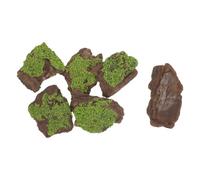 Toyvian 6 Pièces Décoration de Micro-Paysage en Bois Mousse Artificielle, Design Robuste et Forme Écorce Réaliste pour Centre de Table ou Décorations Miniatures DIY