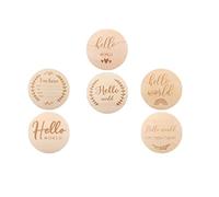 Toyvian 6 Pièces Disques Étapes Bois Pour Marqueurs Étapes Familiales Ronds Pour Maison Style Aléatoire