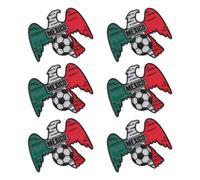 Toyvian 6 Pièces Épingle Commémorative Coupe du Monde 2026 en Alliage Léger Design Vivant Style Mexique, Accessoire pour Fans de Football en Toutes Occasions