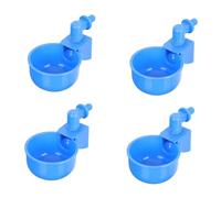 Toyvian 6 Pièces Fontaine à Eau Automatique Oiseau volaille chauffé Bol Canard Alimentation aviler arrosage du Poulet abreuvoirs pour Poulets Distributeur d'eau de Poulet Plastique Bleu