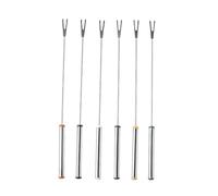 Toyvian 6 pièces Fourchettes Barbecue INOX Fourchette Viande Légère et Portable Outils Grillade pour Barbecue Plein Air Adaptées Marshmallow Légumes Saucisse