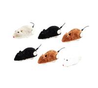 Toyvian 6 Pièces Jouets Souris à Remonter Peluche Douce Mouvement Mécanique Amusant Jouets Décoratifs pour Garçon Fille et Fêtes Couleurs Aléatoires Couleur Aléatoire