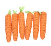 Toyvian 6 pièces Lot de Jouets Carottes Corde pour Accessoires à Mâcher pour Mâchoires Jouets Interactifs pour Dents et Dentition des Petits Anxiété et Protection Meubles