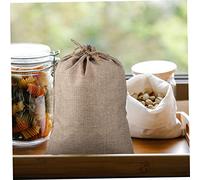 Toyvian 6 pièces Lot de Toile de Jute à Cordon Sacs de Rangement Robustes pour Légumes et Fruits pour Pommes de Terre