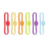 Toyvian 6 Pièces Marqueurs pour Verres en Silicone Réutilisables et Faciles à Enlever, Anneaux Colorés pour Identifier les Boissons Lors de Fêtes et Dîners en Famille