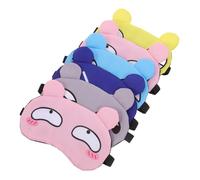 Toyvian 6 pièces Masques de Sommeil Élastiques Cache-yeux Doux Satin avec Designs Animaux Mignons Bloque Lumière Complet pour Voyage Sieste et Nuit Relaxante Unisexe Garçon Fille et