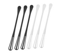 Toyvian 6 pièces Mini Fouets à Main pour Œufs et Sauces Léger et Ergonomique pour Mélanger Battre et Émulsionner Cuisine Lot Blanc et Noir Réutilisable