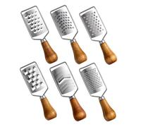 Toyvian 6 Pièces Mini fromage rasé coupe-fruit trancheuse de légumes Coupe-légumes Râpe en acier inoxydable râpe à main à gingembre Silver