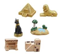 Toyvian 6 pièces Miniature Pyramides Égyptiennes Ensemble Ambiance Ancienne Égypte pour Collection et Atmosphère Historique Bureau Maison