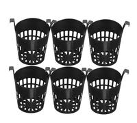 Toyvian 6 Pièces Nursery Net Cups for Hydroponic Plants Plastic Fish Tank Planter Hanging Basket for Aquarium Decoration